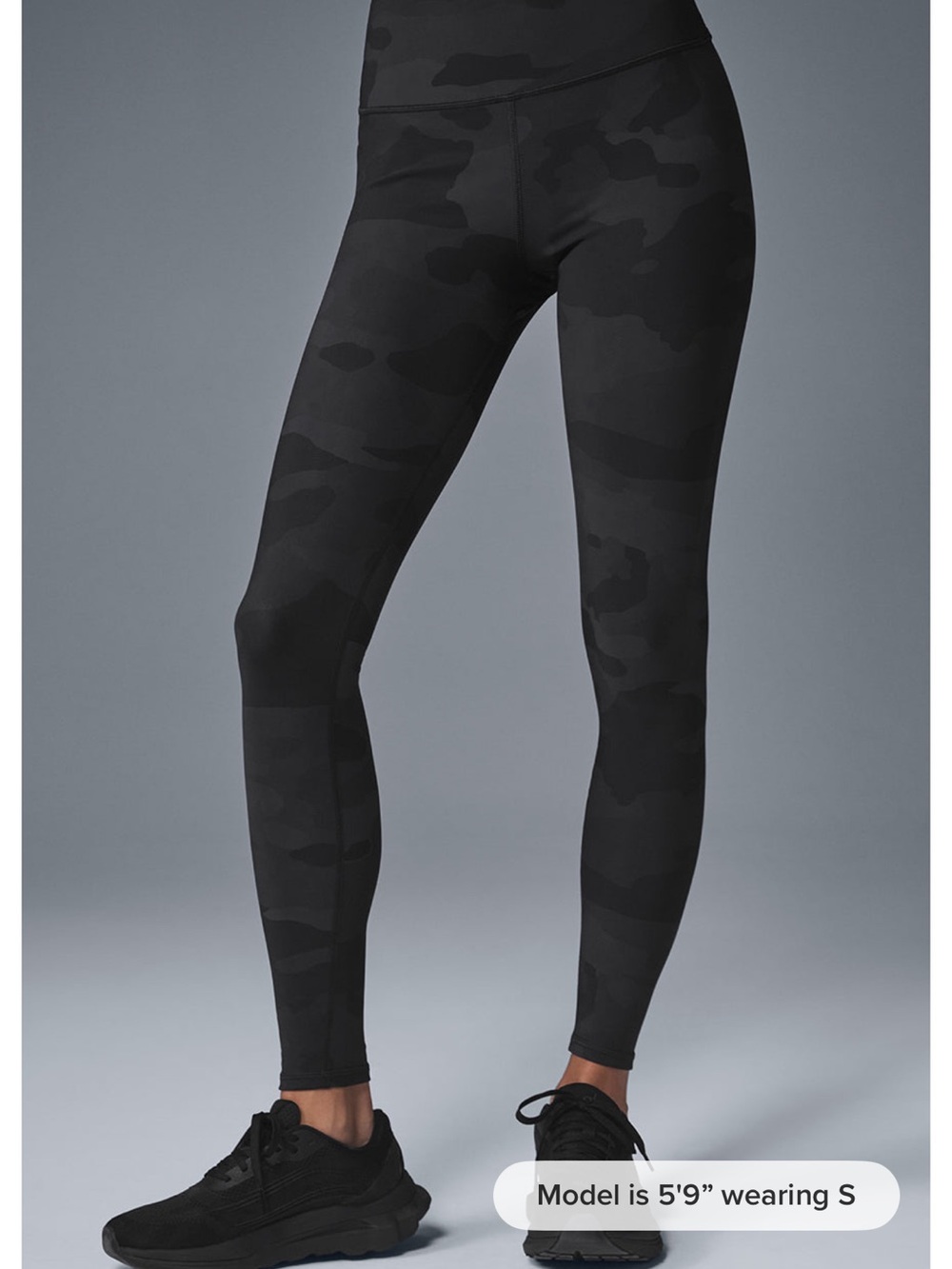Alo High-Waist Black Camo Vapor Leggings